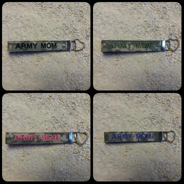 Army Mom Customizable ACU Name Tape Key Chain – MotherProud